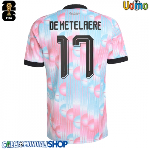 Maglie da calcio Belgio Charles De Ketelaere #17 Seconda Maglia Mondiali 2026  Manica Corta